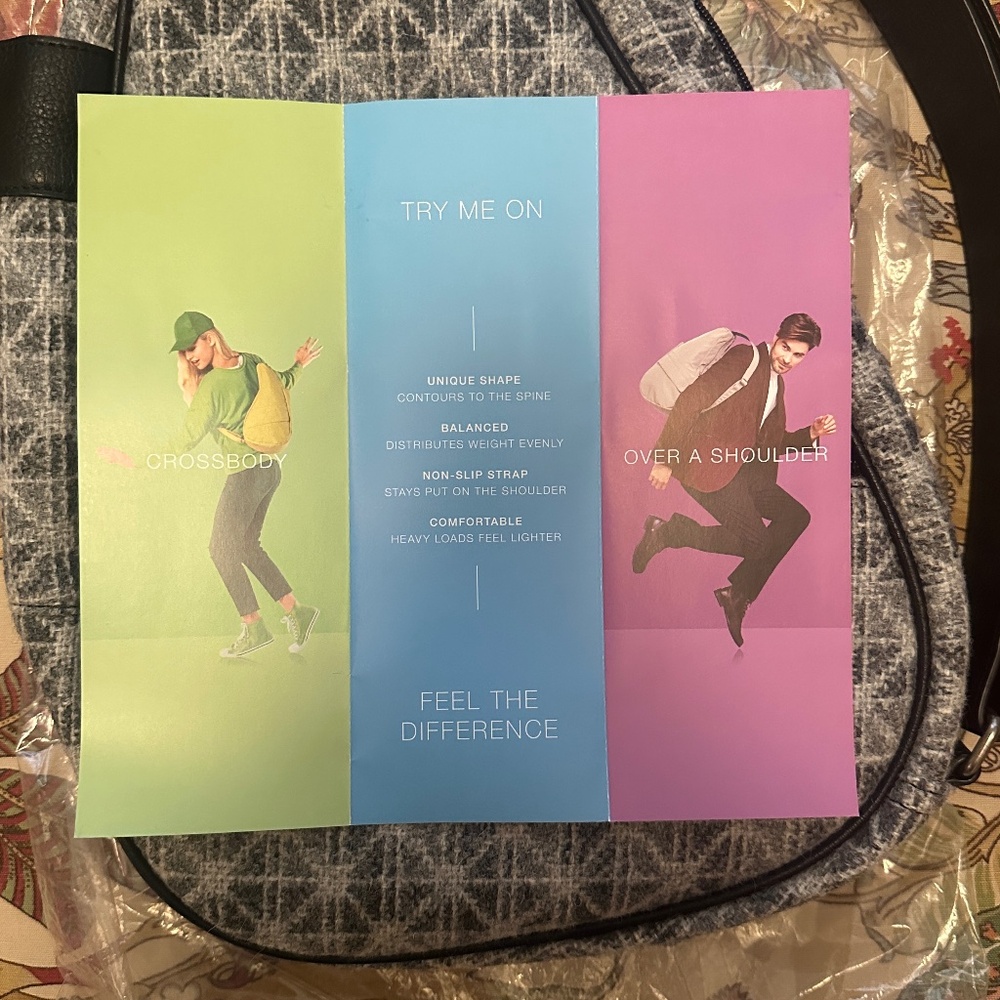 NWT AmeriBag Healthy Back Bag 17" wool special edition bag w/leather strap - Picture 7 of 13
